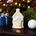 thumbnail image 4 of Christmas Village Houses,Christmas Village Sets,1Pcs Ceramic Christmas Village Houses,Xmas Street Lamp DIY Xmas Village Houses Figurine for Tabletop Mantle Decor(#011), 4 of 6