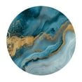 thumbnail image 4 of JRXY Gold and Blue Abstract Art Round Table Cover White, 4 of 8