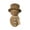 Small, variant on QLUEWX Woven Christmas Ornament, Wicker Snowman‑Shaped Natural Rattan Tabletop Decor with Hat & Scarf for Holiday Home Mantel Decoration (Small)