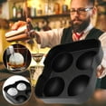 thumbnail image 6 of Pompotops Silicone Ball Ice Mould, Spherical Ice Tray, Large Sphere Ice Mould Tray, Ice Machine Ice Mould For Whiskey, Ice Ball Maker (Black), 6 of 9