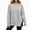 Gray, variant on Binmer Women’s Solid Color Crew Neck Raglan Long Sleeve Sweatshirt, Casual Pullover Top With Side Slit Hem,Sizes S-3XL