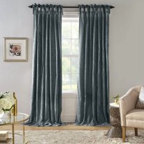 Korena Tie-Top Crushed Velvet Window Curtain