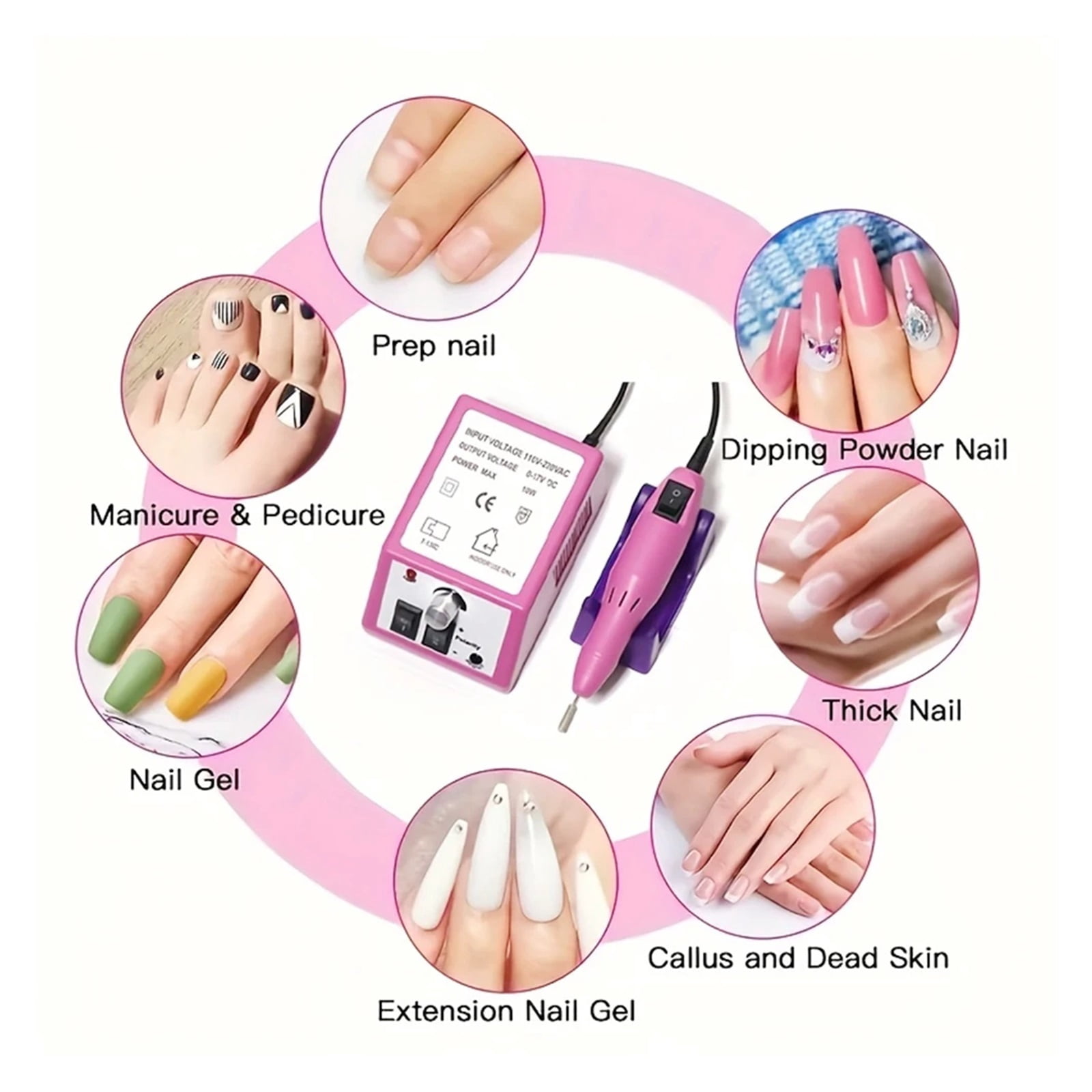 Professional Electric Nail Drill Machine Set Nail Files Drill Bits Gel Polish Remover Portable Nail Polisher Equipment