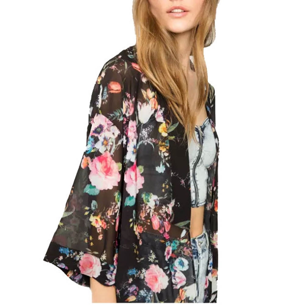 sheer cardigan floral