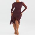 thumbnail image 2 of PENGXIANG Robe à Manches Longues de Couleur Unie pour Femmes dans le Style Midi Bodycon, 2 of 9
