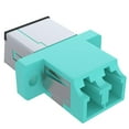 thumbnail image 4 of CableRack LC to LC OM3/OM4 Multimode Duplex Shuttered Fiber Coupler Aqua (6 Pack), 4 of 4