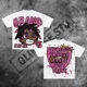 thumbnail image 3 of Camisetas con estampado gráfico de Ninja de Anime japonés Y2k, tops cortos de algodón de gran tamaño para mujer, ropa urbana Harajuku de manga corta para hombre, 3 of 5