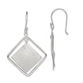 thumbnail image 1 of Sterling Silver Polish./Text. Squares Dangle Shepherd Hook Earrings QE12101, 1 of 2