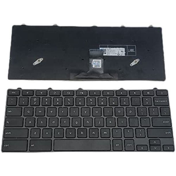 Replacement Laptop English Black Keyboard (Power Button) for Dell