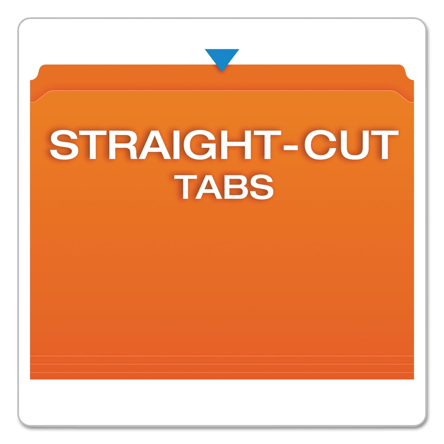 Pendaflex R152 ORA 0.75 in. Expansion Straight Tabs Double-Ply Reinforced Top Tab Colored File Folders - Letter Size, Orange (100/Box)