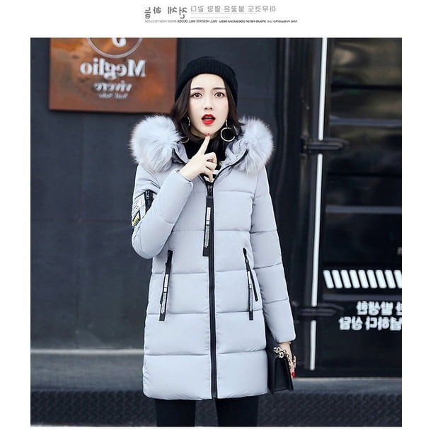 Chaqueta de algodón de invierno, chaqueta de mujer, chaqueta de algodón de plumón de talla grande para mujer, chaqueta de mujer de largo medio
