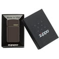 thumbnail image 3 of Zippo Slim Brown Logo Pocket Lighter, 3 of 7
