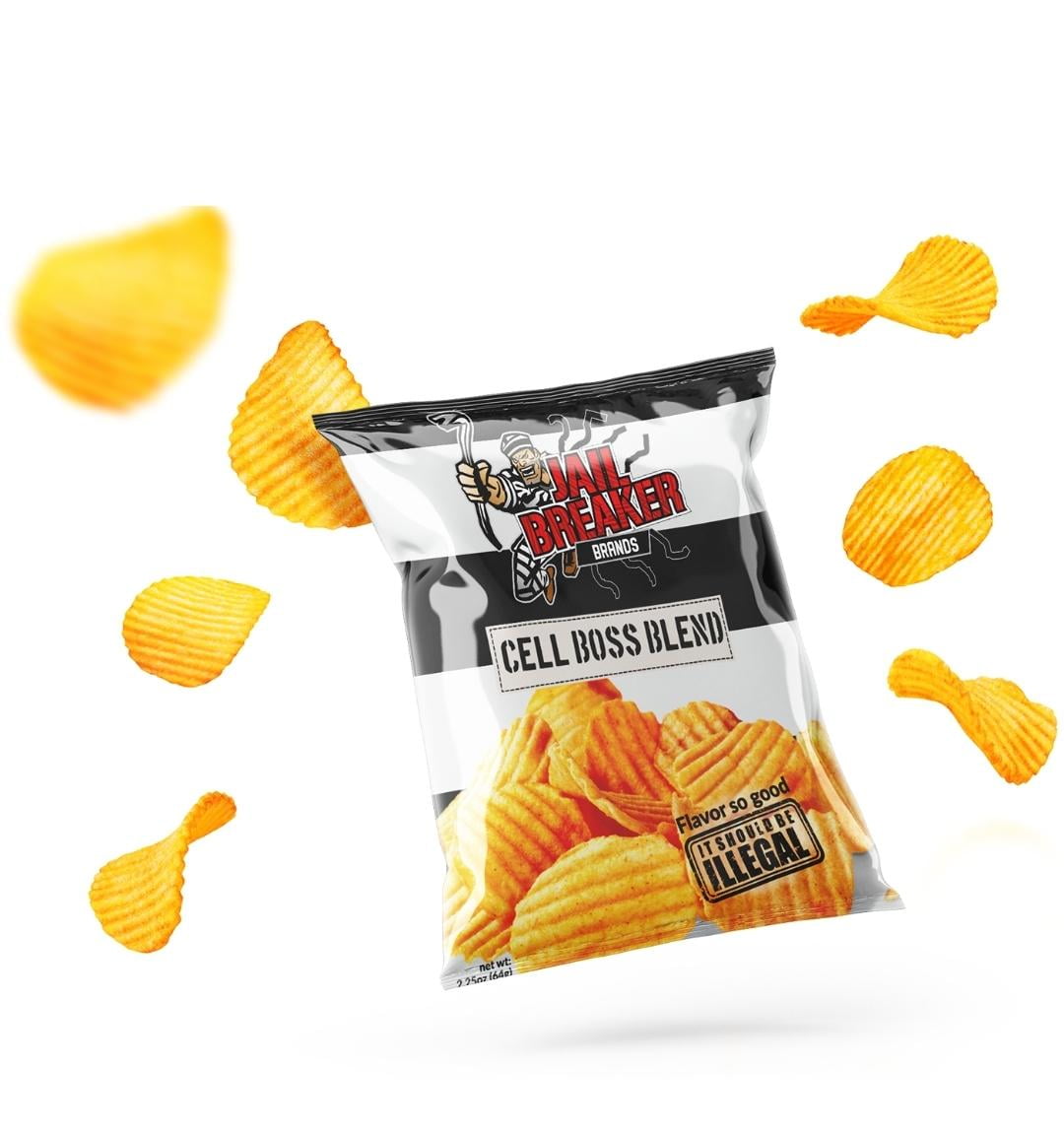 Jail Breaker Brands Cell Boss Blend Potato chips, 1.5 oz bags (Pack of 10)