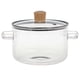 thumbnail image 1 of Clear Glass Cooking Stovetop Pots Thicker and Heavier Upgraded Glass Pot for Use on Open Flames and Gas Stovetops, 1 of 5