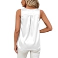 thumbnail image 4 of Posijego Satin Tank Tops for Womensilk Blouses Solid Color Casual Dressy Summer Shirt Sleeveless Tank Tops for Business Work, 4 of 9