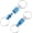Light Blue, variant on Quick Release Keychain Detachable Spring Pull Apart Key Ring Holder Swivel Split Snap Black -