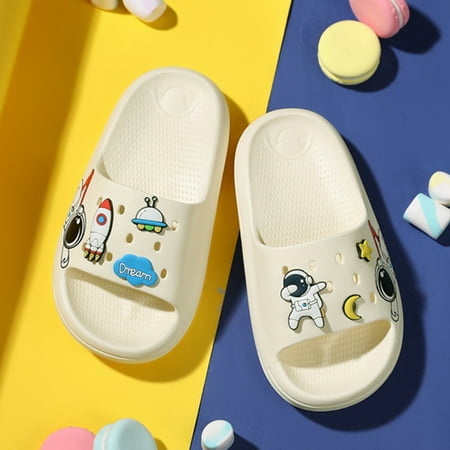 

Njoeus Children s Slippers Boys And Girls Baby Cute Soft Bottom Slippers Bathroom Non-slip Sandals Clearance