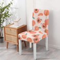 thumbnail image 7 of 4 Pcs Dining Chair Slipcover Stretch Dining Chair Cover Removable Washable Chair Seat Protector Cover for Home Party Hotel Wedding Ceremony, Universal Size (peach Fruits), 7 of 7
