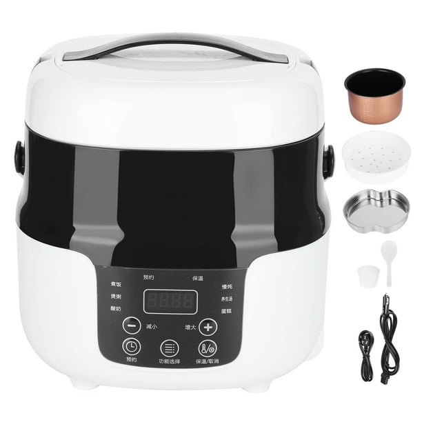 Mini Cuiseur à Riz Cuisinière électrique 2L Mini Cuiseur à Riz électrique  Smart Food Cooking Machine Pour Voiture 24V Usage Domestique AU 220V 