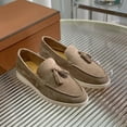 thumbnail image 4 of Willtoo Women's Suede Loafers with Tassels – Slip-On Dress Shoes for Casual– Fashionable & Comfortable Khaki, 4 of 4