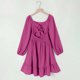 thumbnail image 4 of Vestido Largo de Manga Larga de Color Sólido de Moda Y Cómodo para las Niñas con Falda Plisada de Cinturón para Diario, Viajes, Vacaciones, Fiestas de Cumpleaños, 4 of 9