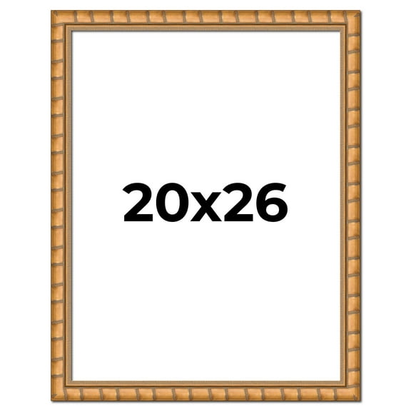 20x26 Frame Gold Real Wood Picture Frame Width 1.5 inches | Interior Frame Depth 0.5 inches |