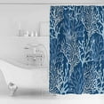 thumbnail image 2 of Ocean Blue Coral Seamless Shower Curtain for Bathroom, Sea Coastal Nautical Theme Waterproof Shower Curtains Washable Quick Dry with Hooks Bathtub Curtains 72x72 IN, 2 of 7
