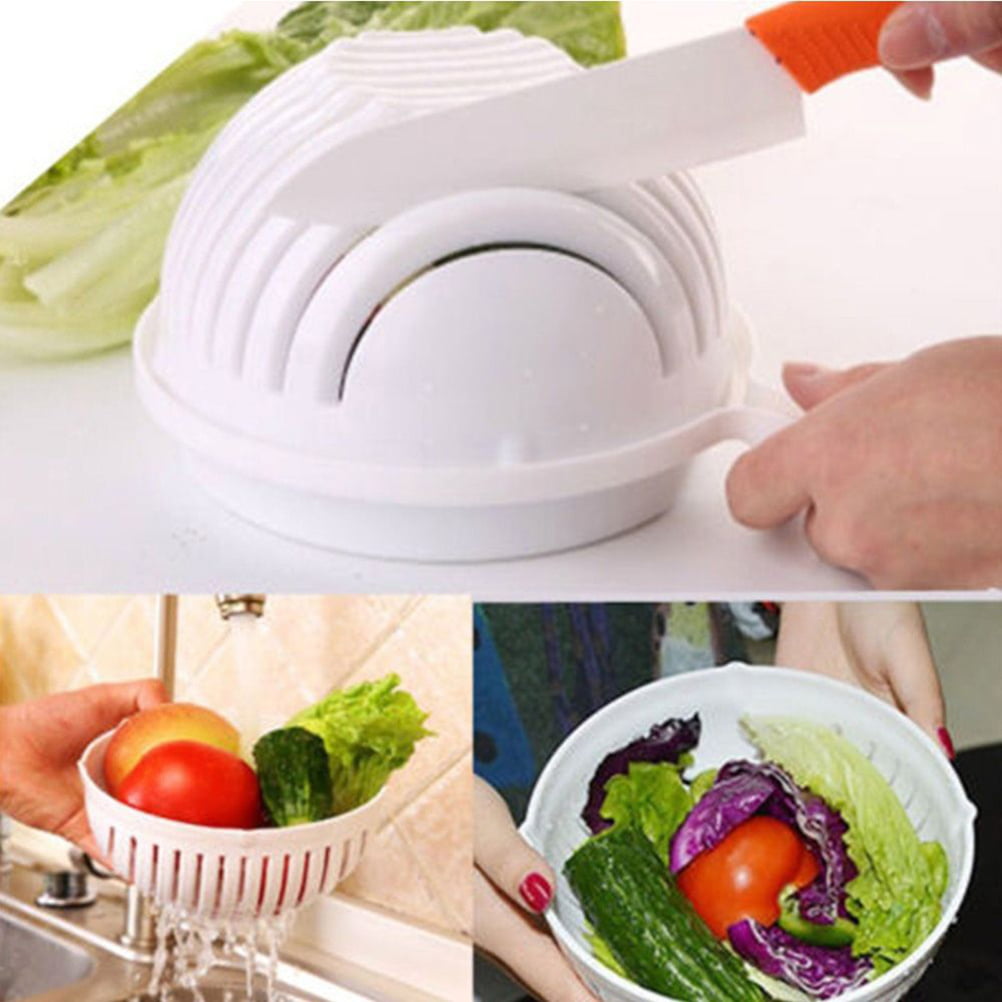 Details about   Chopper Cutter Slicer Bowl Easy Speed Salad Maker Vegetable Fruit Salad Kitchen 