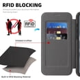 thumbnail image 5 of Wallet Case for iPhone 16, Magnetic Flip Kickstand Compatible with MagSafe, RFID Blocking Premium PU Leather Slim Shockproof Phone Case with Card Holder For iPhone 16,Gray, 5 of 9