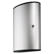 Durable Locking Key Cabinet 72-Key Brushed Aluminum 11 3/4 x 4 5/8 x 15 3/4 195523