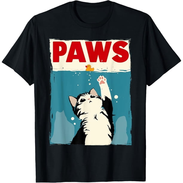 Paws Cat Novelty Graphic - Camiseta divertida para hombre y mujer