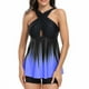 thumbnail image 1 of Gibobby Conjunto de Bikini Nuevo traje de baño para mujer, traje de baño de Bikini dividido con estampado degradado europeo y americano con pantalones de(Morado,CH), 1 of 4