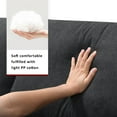 thumbnail image 4 of 100.4*64.6" Modern Sectional Sofa,L-shaped Couch Set with 2 Free pillows,4-seat Polyester Fabric Couch Set with Convertible Ottoman for Living Room, Apartment, Office, Black, 4 of 10
