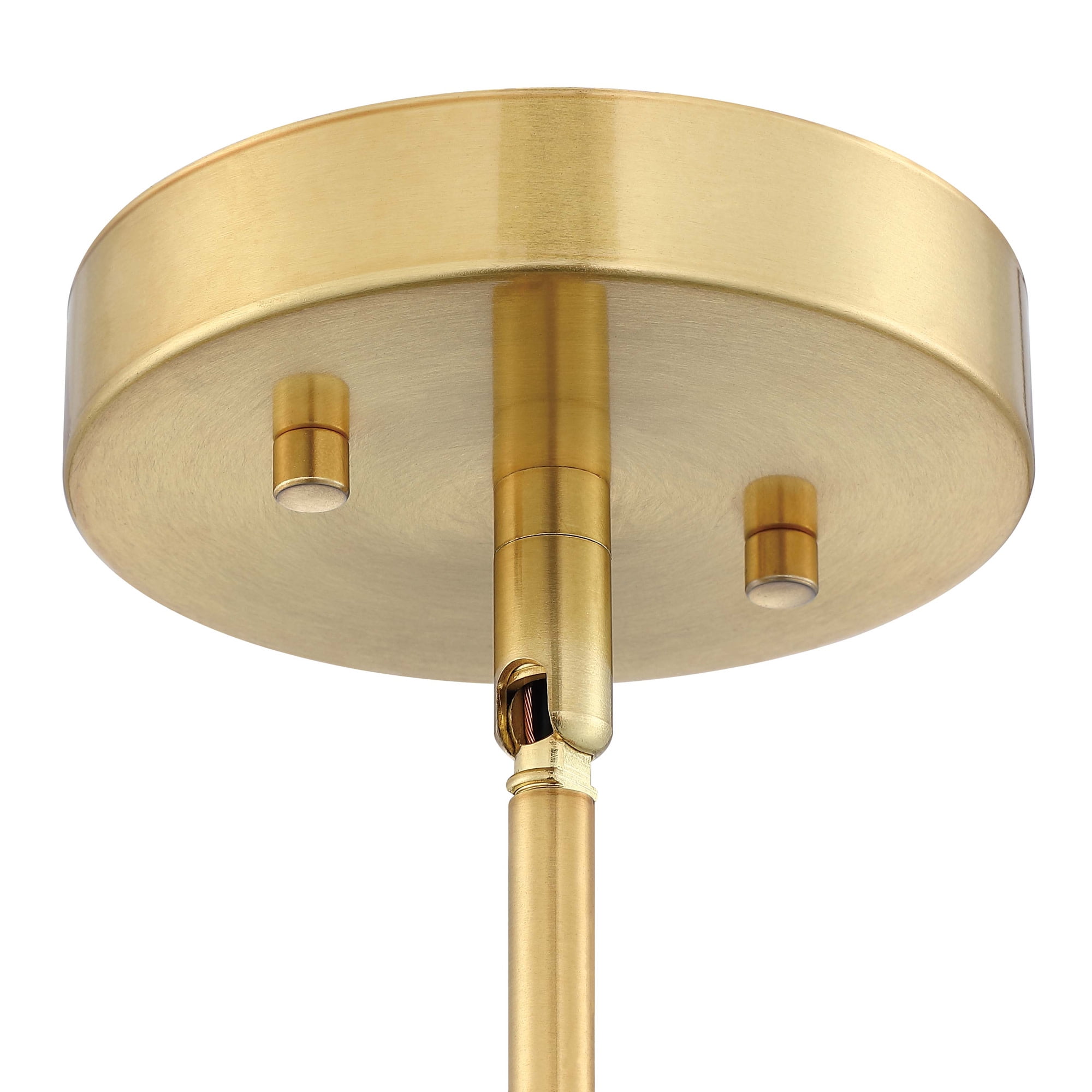 Satin Gold Modern Dimmable Pendant Light with Clear Seedy Glass Globe Shade, Adjustable Height, Kitchen Islands and Bars
