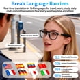 thumbnail image 5 of AI Smart Translation Glasses with 164-Language, Photochromic Lenses, Magnetic Charging, AI Voice Assistant for Man/Women, 5 of 8