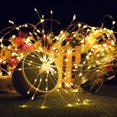 thumbnail image 3 of Led Christmas Lights String Fairy Lights, Battery Operated Fairy String Lights for Room, Bouquet Shape Hanging Fairy Lights with Remote for Christmas Wedding Décor, 8 Flashing Modes, 180 LED, Q5341, 3 of 11