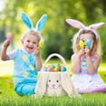 thumbnail image 1 of CREATITOY Plush Rabbit Bag Easter Egg Candy Handheld Tote Bag, 1 of 6