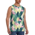 thumbnail image 2 of Kdxio Flamingo for Men's Muscle T-shirt,Sleeveless for Workout Running Athletic Gym Lounge Casual, 2 of 7