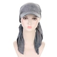 thumbnail image 4 of TRUBKH Hair Cap Hair Towel Turbans for Women Headband Head Scarves Hair Towel Wrap for Women Hair Scarves for Women Gray 1 One Size, 4 of 4