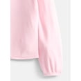 thumbnail image 3 of Wonder Nation Toddler Girls' Velour Cardigan with Long Puff Sleeves, Sizes 18M-5T, 3 of 3
