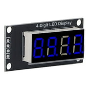 4 Digit Tube LED 7 Segment Display TM1637 Driver Digital Optoelectronic Module Blue 0.36in