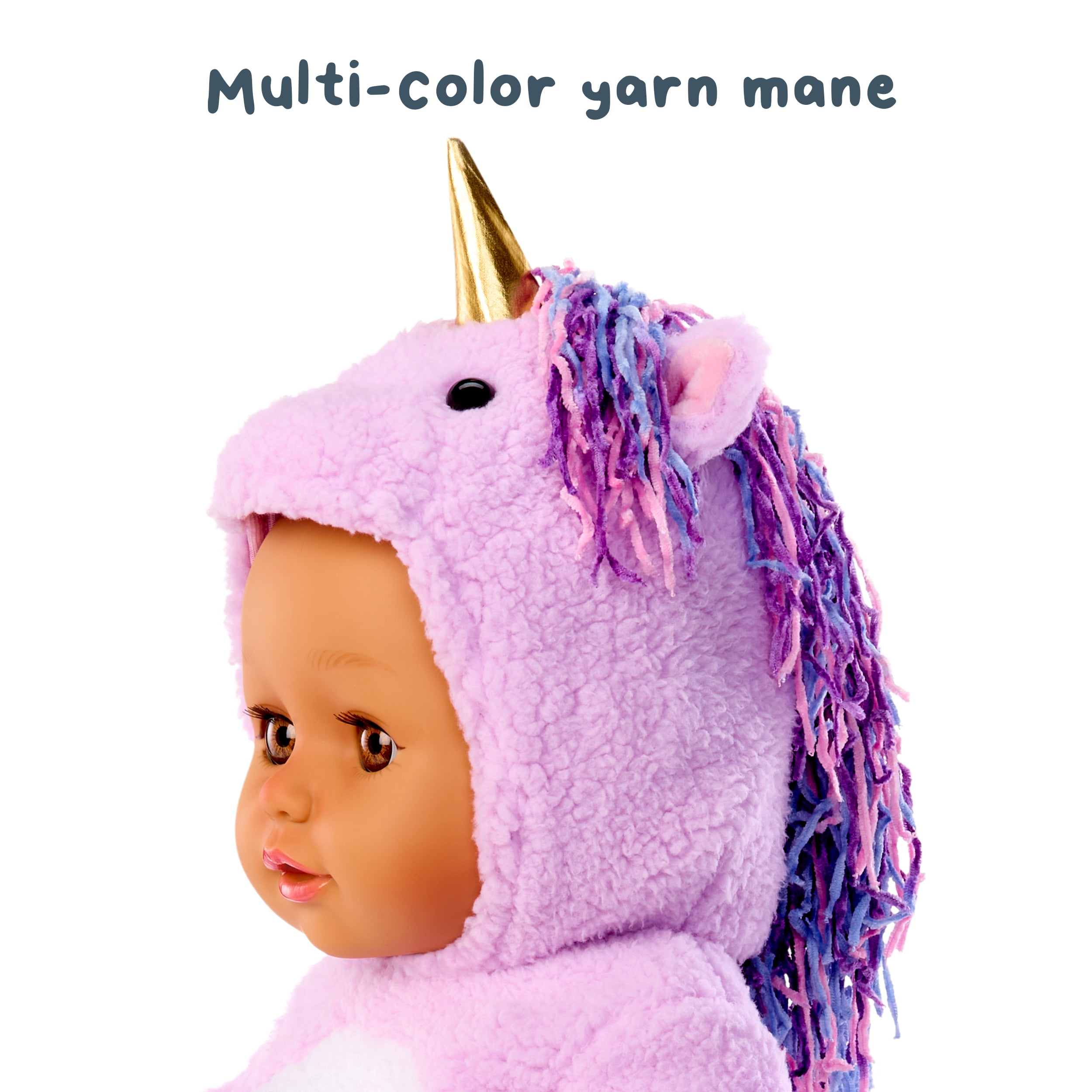 BABY born Bedtime Doll (Unicorn Outfit)- Light Brown Eyes