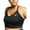 Black, variant on Intimates Black Mesh V Neck Y Back Moisture Wicking Moderate Coverage Low Impact Sports Bra Plus 2X