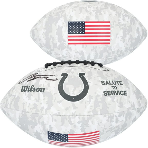 Jonathan Taylor Indianapolis Colts Autographed Wilson 2024 Salute To Service Football - Fanatics Authentic Certified