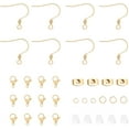 thumbnail image 1 of Kit de 180 piezas para hacer aretes dorados DIY, ganchos para aretes de acero inoxidable 304 con cierre de pinza de langosta, tuerca para aretes, anilla de salto y tuercas de plástico para aretes., 1 of 7