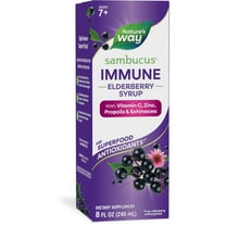 Nature's Way Sambucus Immune Elderberry Syrup, Vitamin C, Zinc, Echinacea, Unisex, 8 fl oz