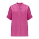 thumbnail image 2 of TaTaai Women’s Pa Collar V Neck Button Front Short Sleeve T Shirts Casual Loose Blouses Solid Color Polyester Tops Summer Daily Tees Gift, 2 of 8