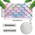 thumbnail image 2 of 1 Pcs 2D Flat License Plate Covers & Frames, Mermaid scales For Decorative Front, Waterproof For Decoration Aluminum License Plate Covers & Frames Cover For Men Women, 12" X 6", 2 of 7