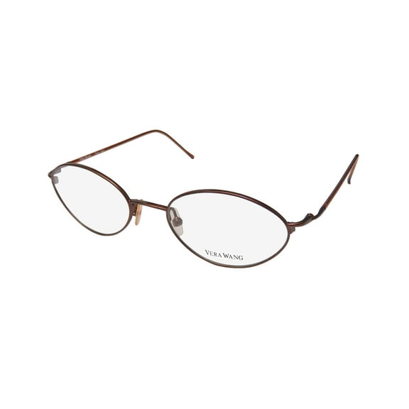 NEW VERA WANG V33 WOMENS/LADIES DESIGNER FULL-RIM CHOCOLATE TRENDY CLASSIC CATS EYE SHAPE FRAME DEMO LENSES 49-18-137 EYEGLASSES/SPECTACLES
