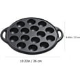 thumbnail image 3 of WYJ Cast Iron Takoyaki Pan, 15 Hole NonStick Aebleskiver Pan Escargot Plate Octopus Ball Maker with Forks and Brush-0614, 3 of 5